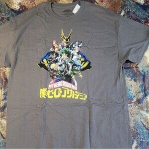 My Hero Academia Heroes Fumigation Poster Gray  T SHIRT NEW